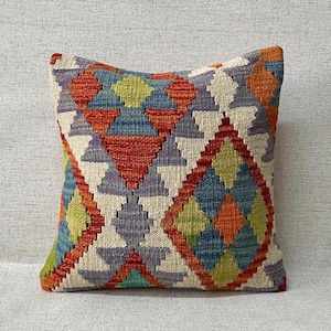 Pillow,Vintage Kilim Pillow cover,Home Decor,Turkish Pillow,Rug Pillow,Decorative Throw Pillow,Carpet Pillow Kilim Cushion Cover,Pillow P252