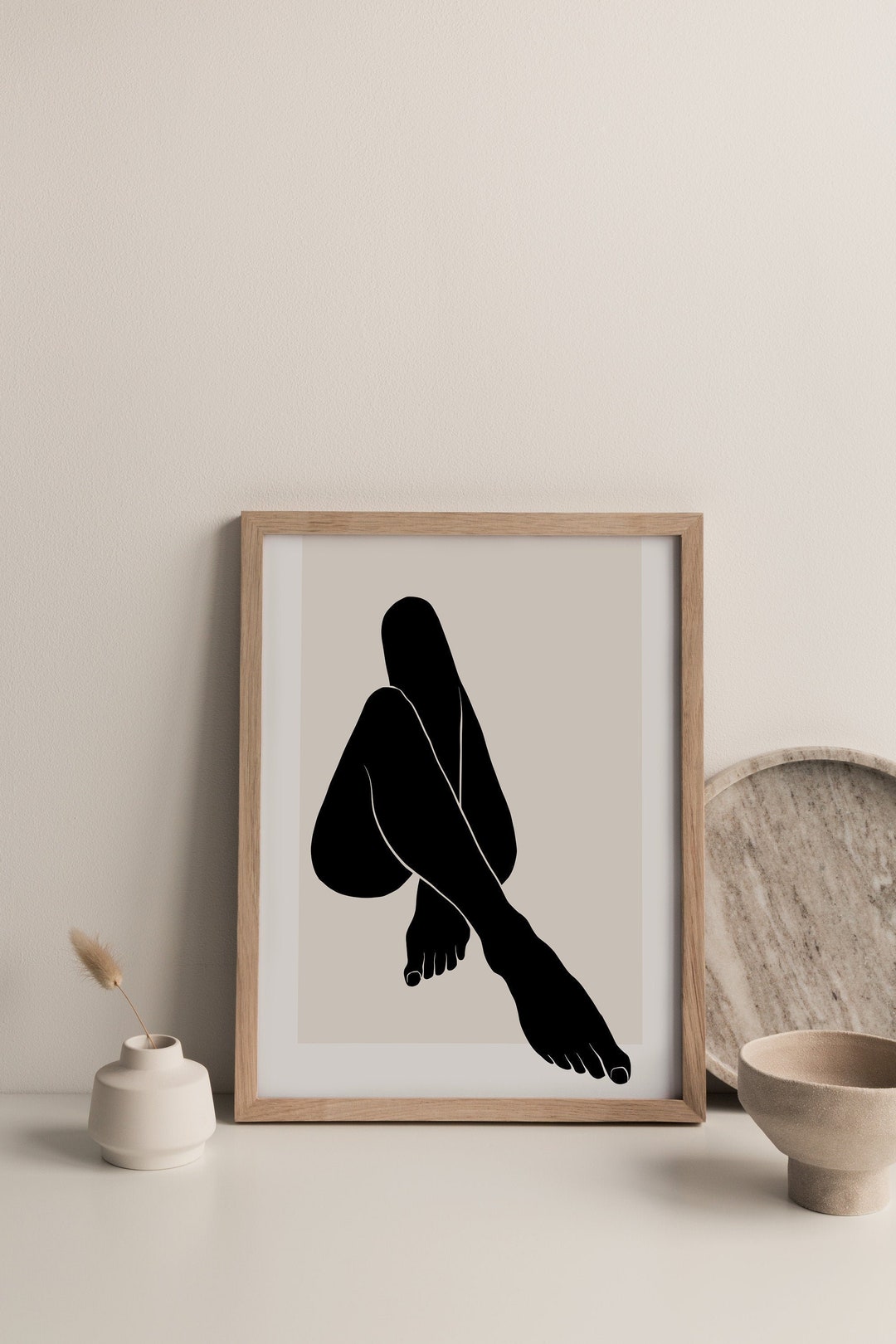 Abstract Woman Legs Art Print, Feminine Silhouette (digital Download ...