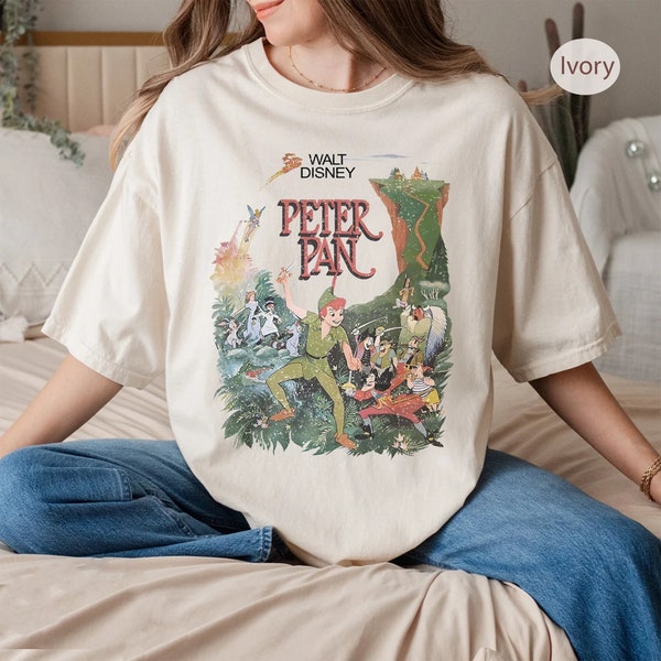 Vintage Walt Disney Peter Pan Shirt, Retro Disney Shirt, Disney Tinker Bell, Disneyworld Shirt, Disneyland Trip Shirts, Disney Family Shirts