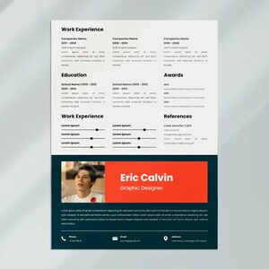 Resume Template, CV Template, Template, Professional and Creative Resume, Resume, Instant Download