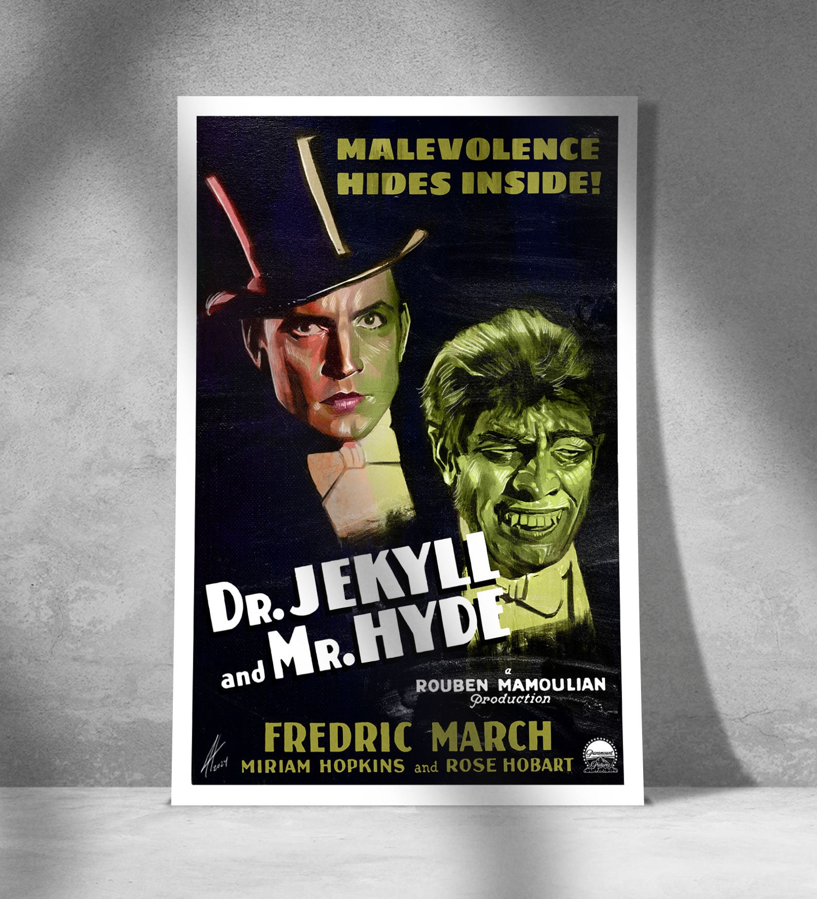 Dr. Jekyll and Mr. Hyde Movie Poster - Wall Art - Etsy