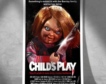 Child’s Play – Classic Slasher Horror Wall Art – Digital Art Print – Featuring Chucky the Killer Doll