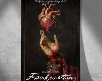 Frankenstein (2025) – Arte mural gótico de ciencia ficción – Impresión digital – La épica reinterpretación de Guillermo del Toro