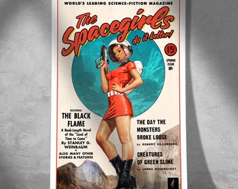 Spacegirls #004 Poster Series - Wall Art