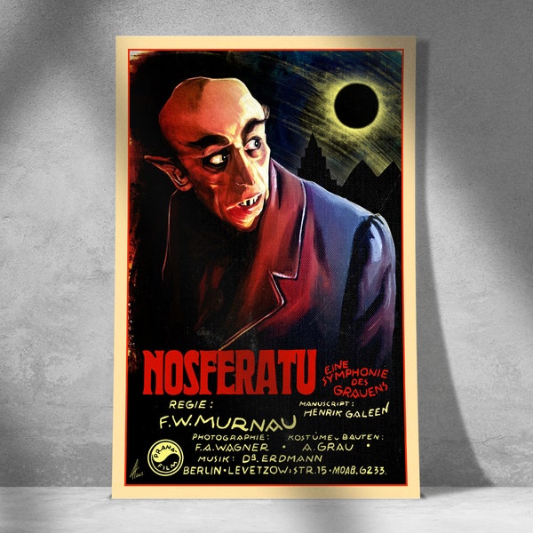 Vintage Nosferatu Movie Poster Etsy
