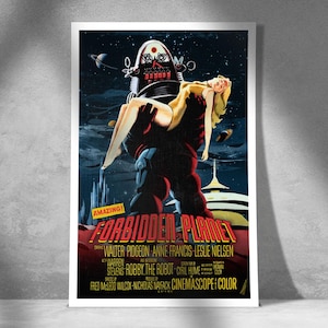 Forbidden Planet Retro Sci-Fi Art Print: Robby the Robot, Altair IV