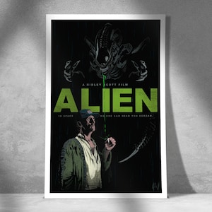 Alien (1979) Movie Poster: Xenomorph Sci-Fi Horror Art Print