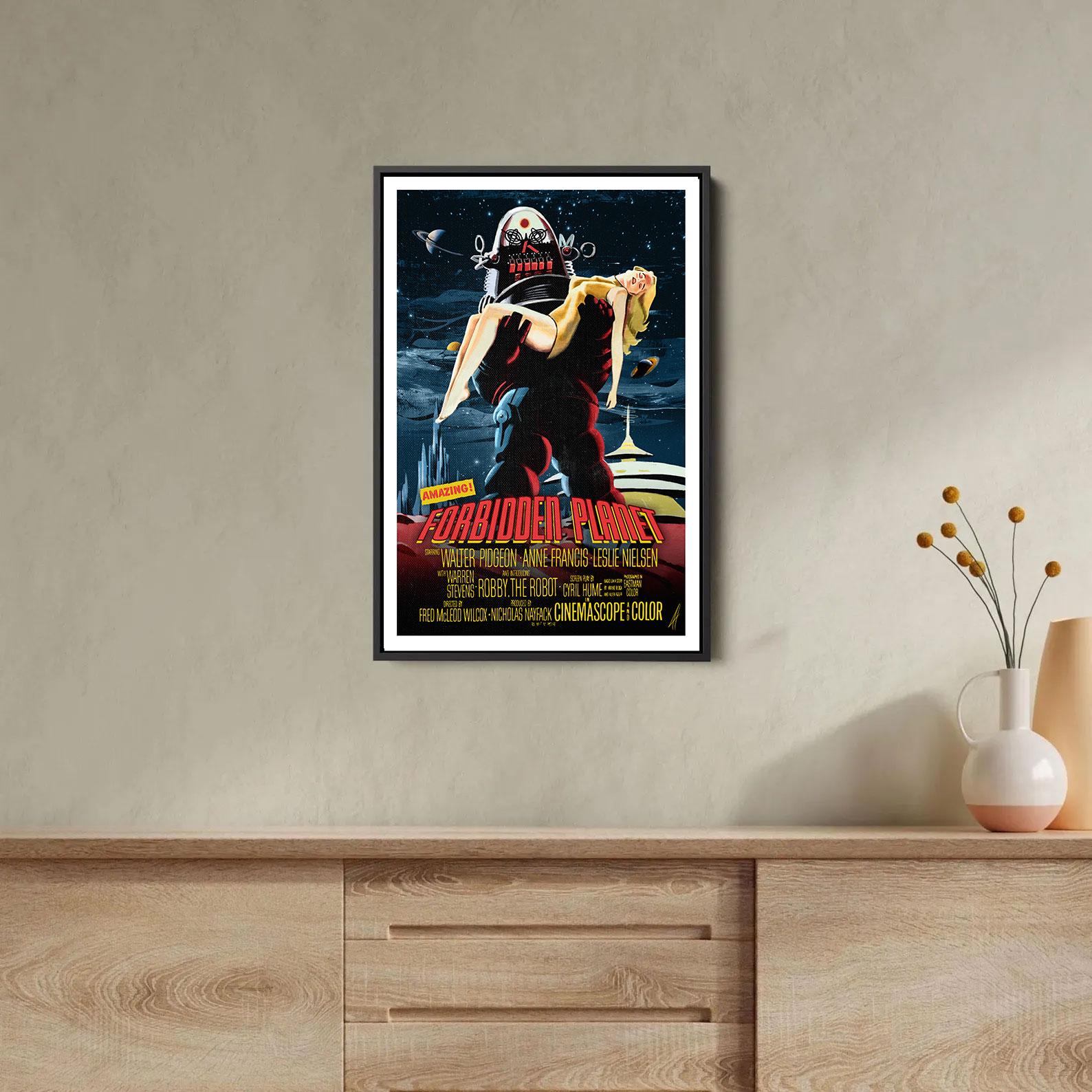 Forbidden Planet Retro Sci-fi Art Print: Robby the Robot, Altair