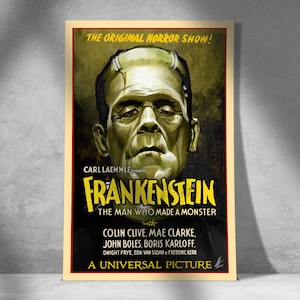 Frankenstein (1931) Classic Horror Movie Poster – Digital Art Print - Wall Art