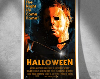 Michael Myers Halloween Art Print – Classic Slasher Horror Poster - Wall Art
