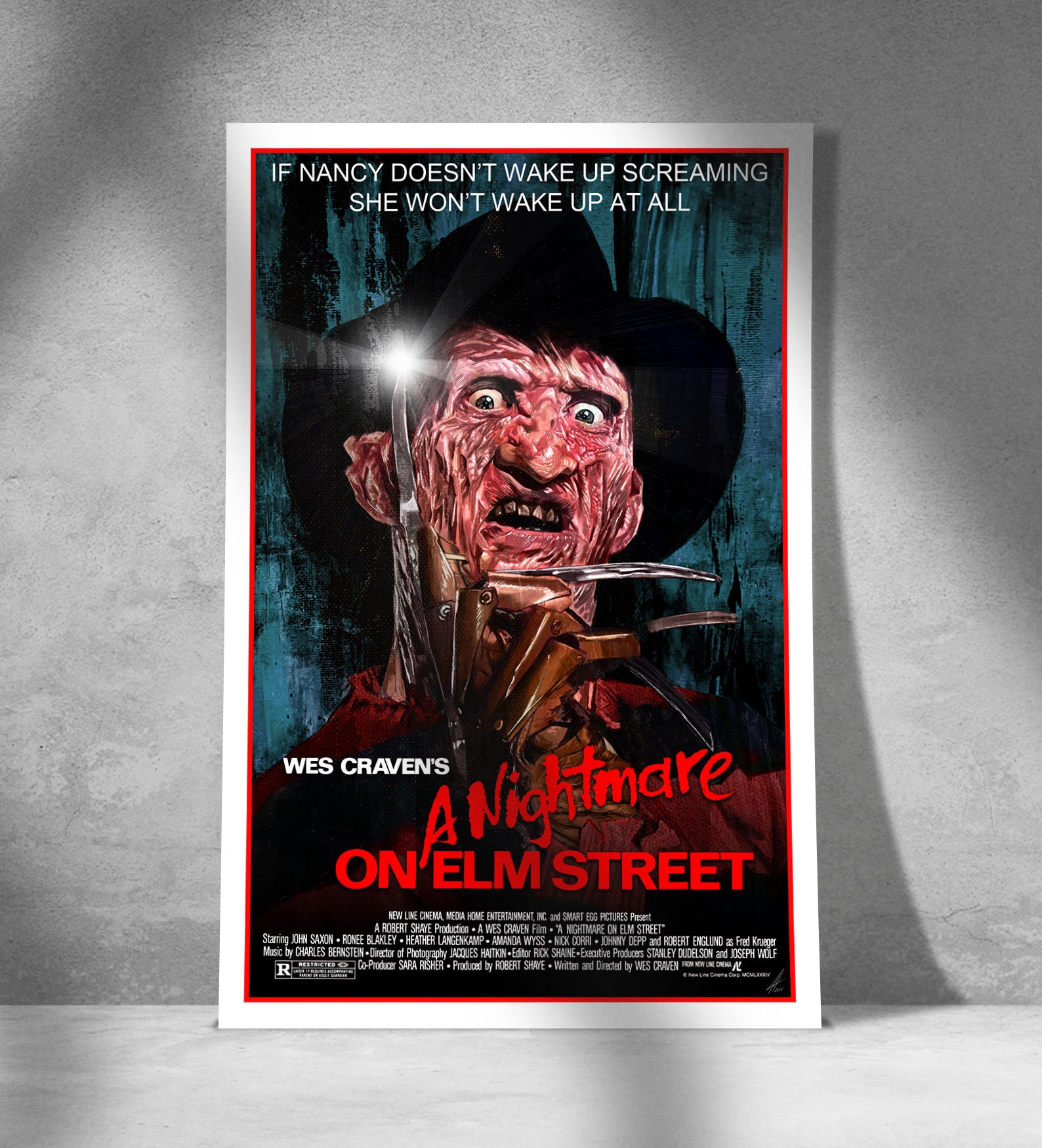 Freddy Krueger A Nightmare on Elm Street Art Print – Classic Slasher Horror Poster - Wall Art