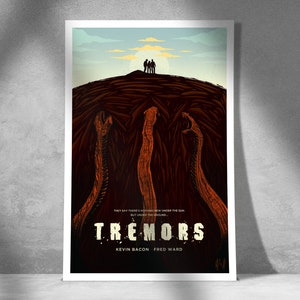 Tremors Movie Poster: 90s Creature Feature Art Print