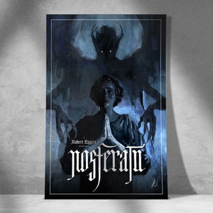 Nosferatu (2024) – Póster de película de terror gótico de vampiros – Impresión de fan art – Clásico reinventado – Decoración de pared de terror expresionista - Arte mural