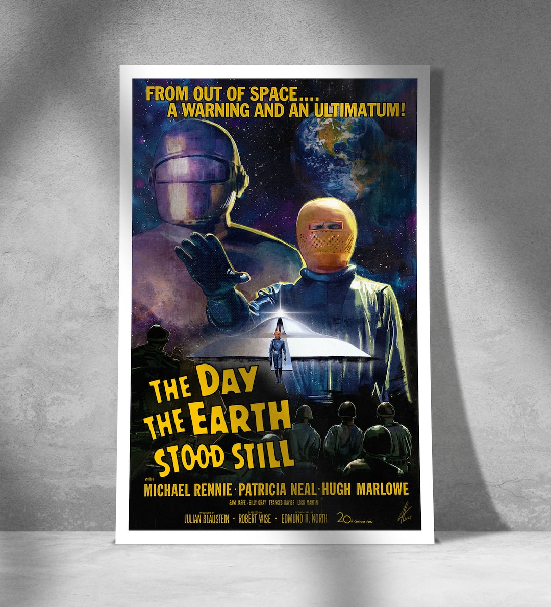 The Day the Earth Stood Still Movie Poster – Klaatu Sci-fi Art (digital ...