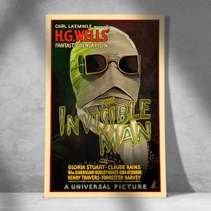 The Invisible Man – Horror-Klassik – Digital Art Print – Wandbild