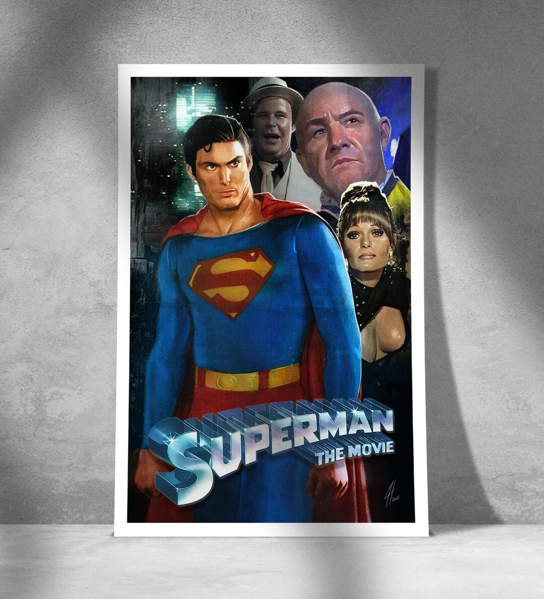 スーパーマン 1978 – クラシック映画ポスター – レトロ DC コミックス