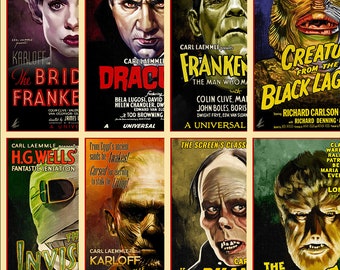 The Universal Monsters Movie 8 Poster Bundle