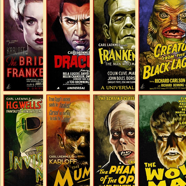 The Universal Monsters Movie 8 Poster Bundle