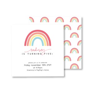 Rainbow Birthday Invitation