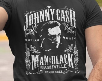 Johnny Cash vintage, Man in black, Outlaw music, Gift for men, for women, unisex, shirt, T shirt, Women Tee, Crewneck Sweatshirt, Hoodie