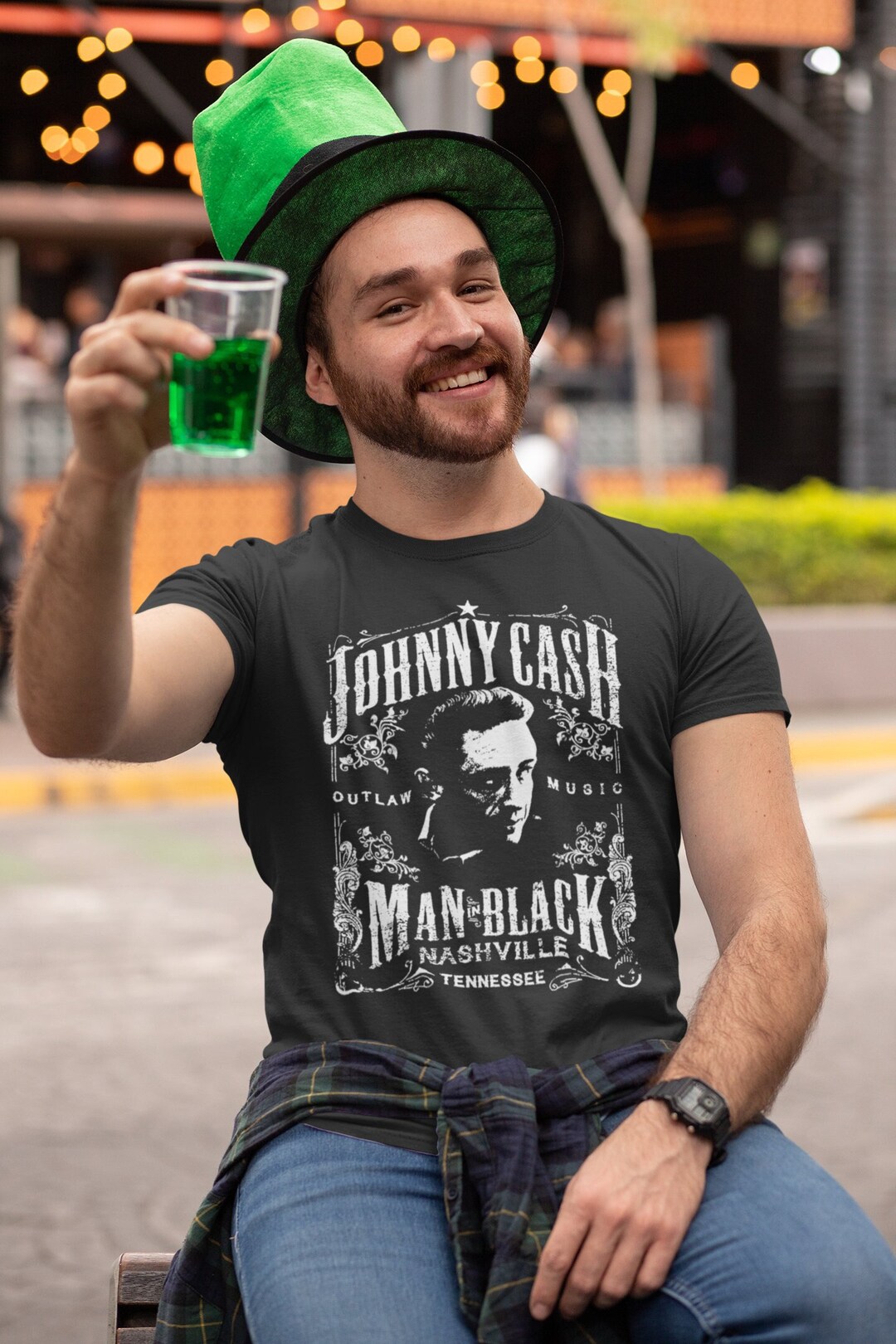 Johnny Cash Vintage, Man in Black, Outlaw Music, Gift for Men, for