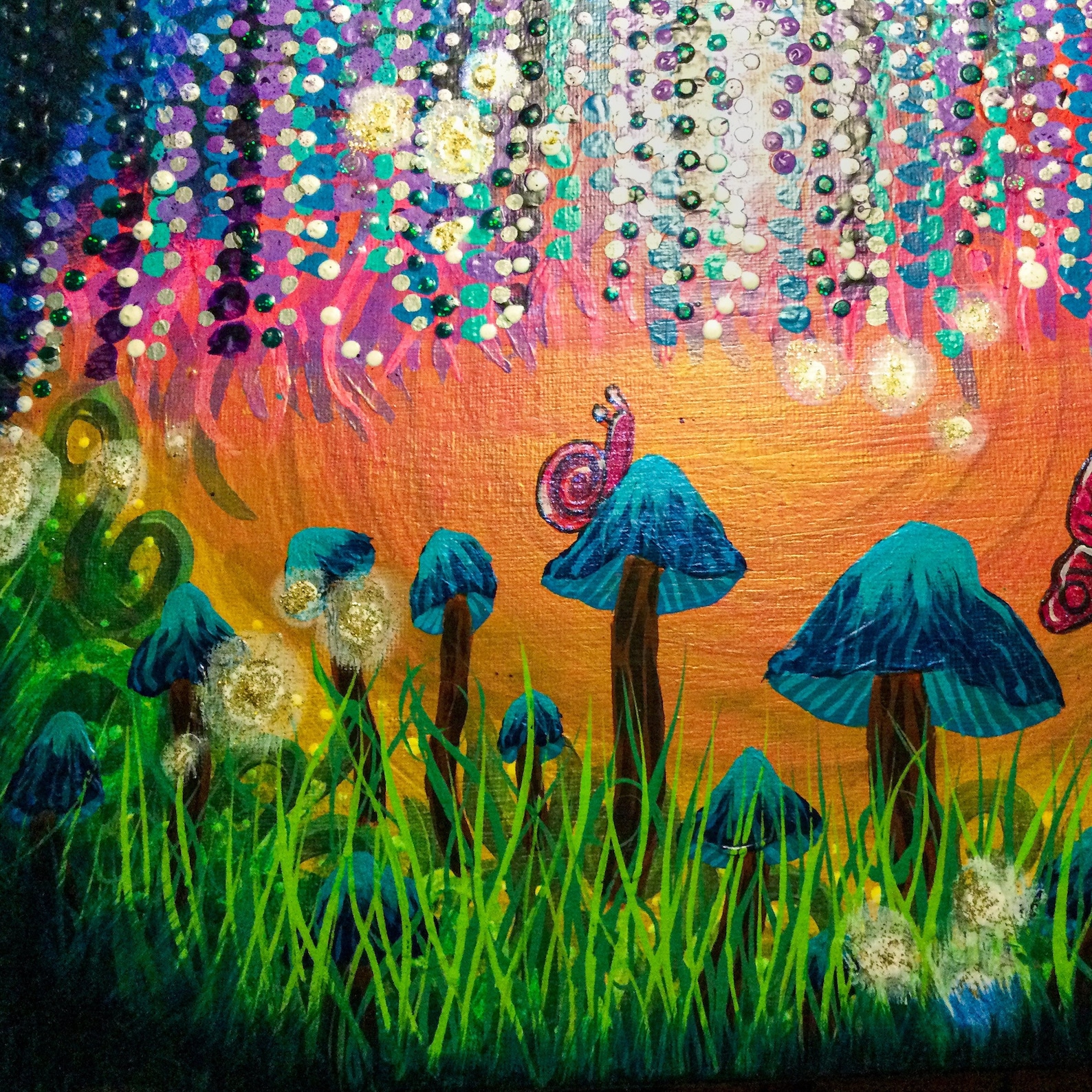 Easy Trippy Mushroom Painting - ec3ewj7
