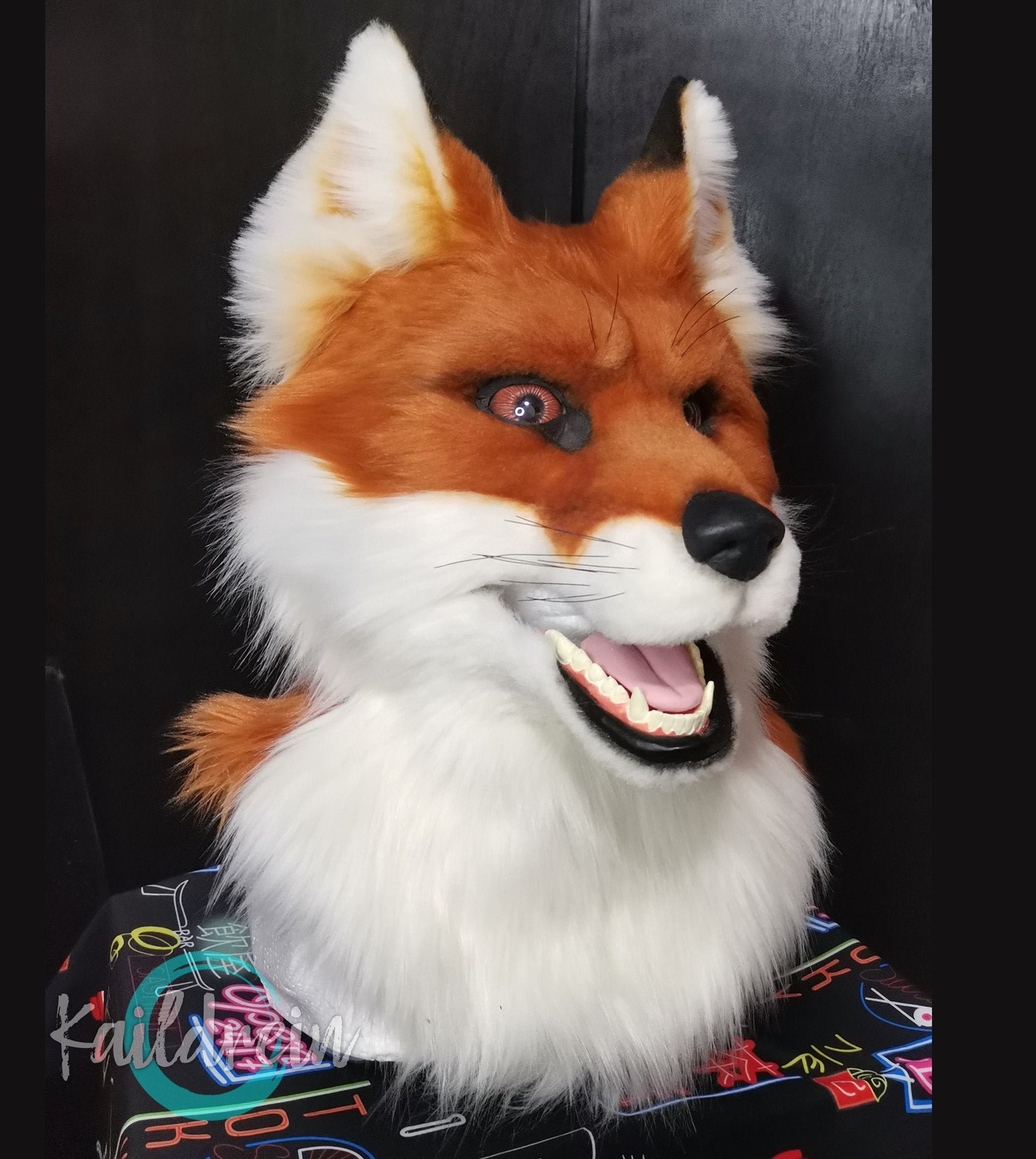 Realistic Fox fursuit head costume prop cosplay Faux Fur Etsy