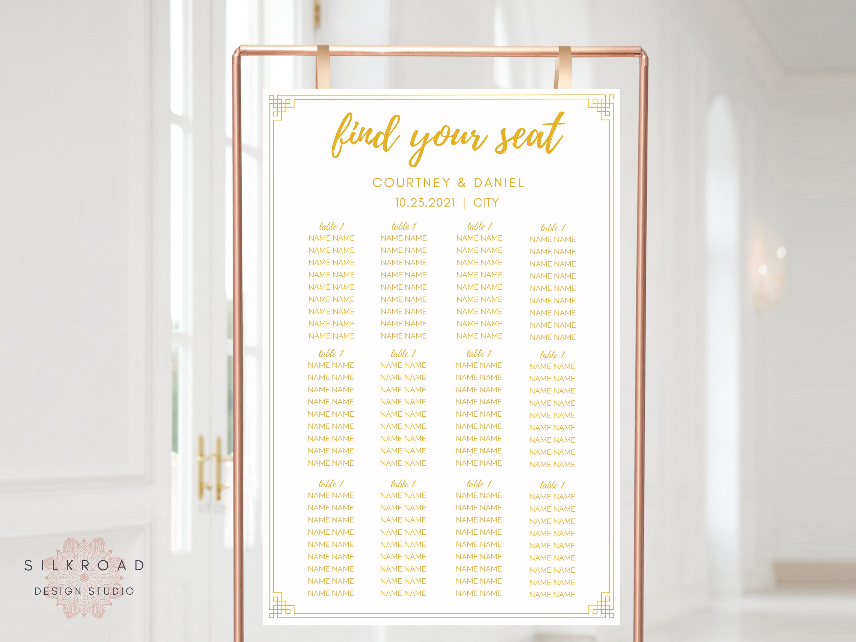 Personalised Wedding Seating Plan Various Designs Available! 