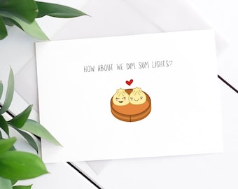 Valentines Card, Love Card, Dumpling Card, Funny Love Card, Anniversary Card Funny, Punny Card, Love Card, Dim Sum Card, Girlfriend Card