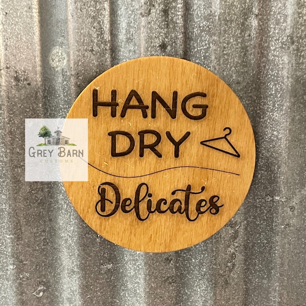 Hang Dry Magnet , Delicates Magnet, reminder magnet, do not dry, laundry, Laundry room organization, bridal shower, housewarming