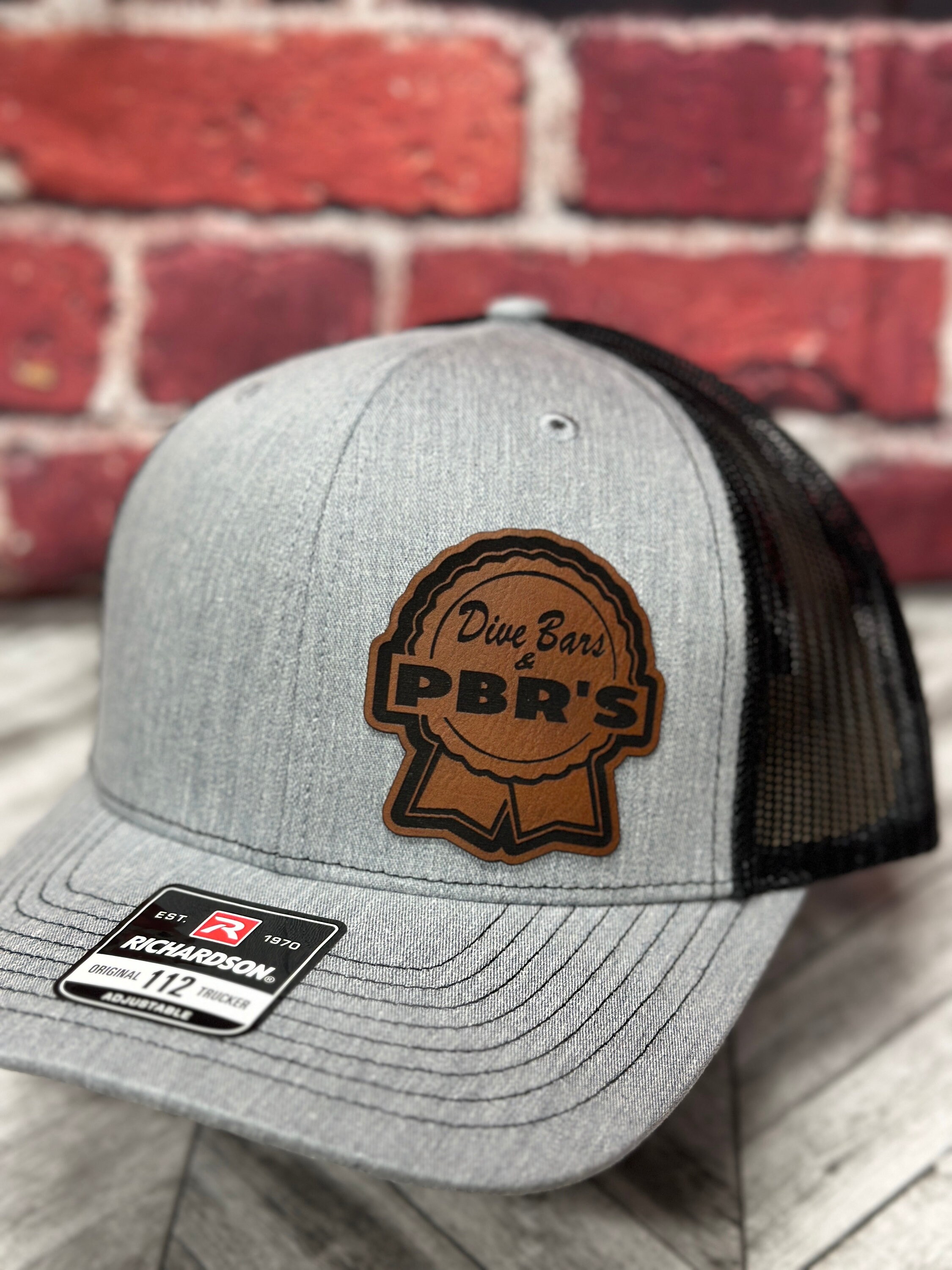 Dive bars & PBR hat, blue ribbon hat, drinking hat