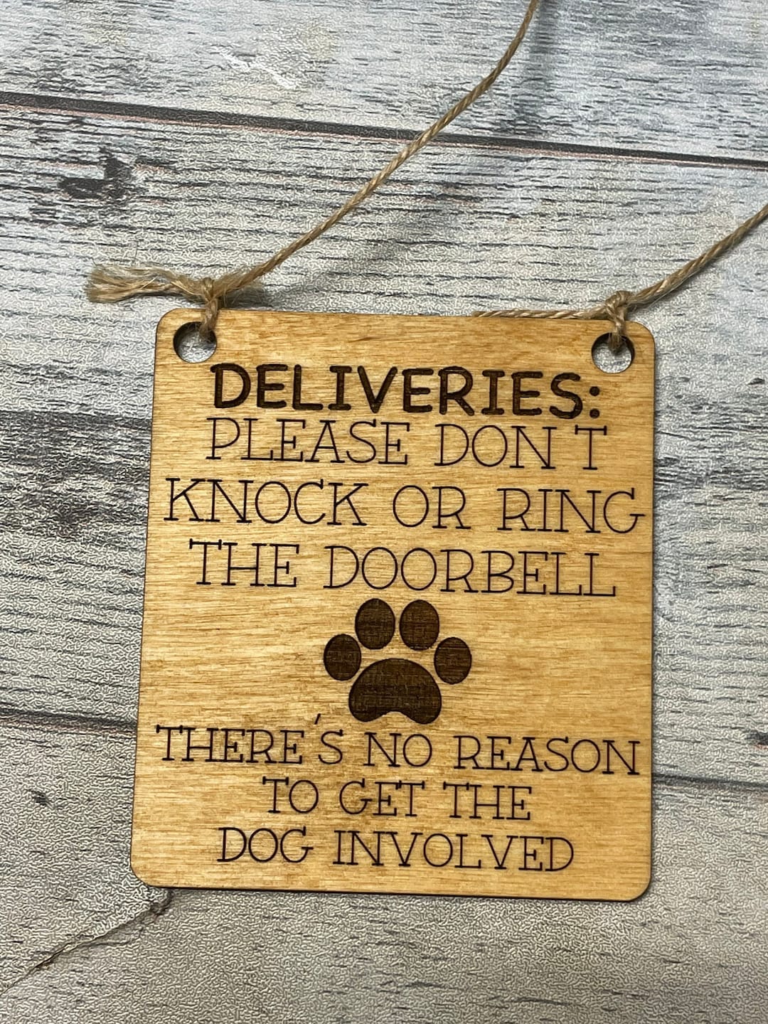 Barking Dogs, Doorbell Sign, Delivery Doorbell Sign, No Need to Knock