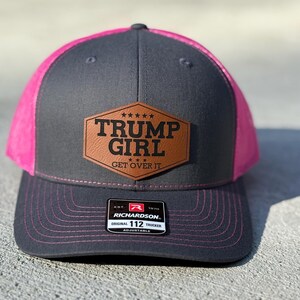 Trump girl, get over it, Leatherette patch hat, ponytail hat, image 5