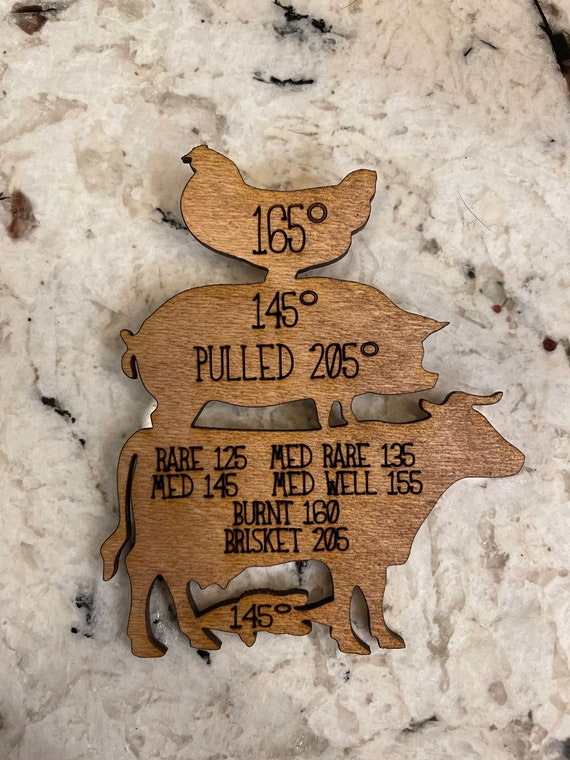 Meat Temperature Magnet, Smoker Magnet, Traeger, Birthday, Grill Magnet,  Pit Boss, Bbq Magnet, Gifts for Men, Stocking Stuffer, Christmas 