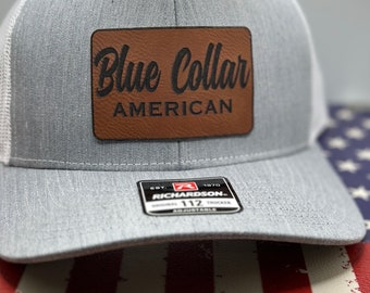 Blue Collar American Hat: Richardson 112 Leatherette Patch