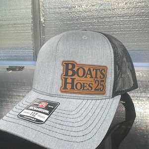 Boats Hoes, 2026 leatherette patch hat, American, Funny Hat, Richardson112