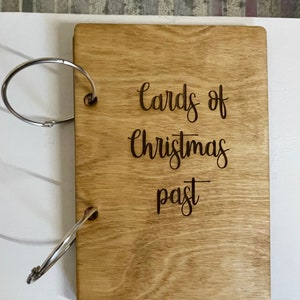 Engraved Birch Christmas Card Holder: Keepsake Album