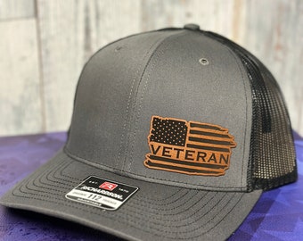 Veteran, leatherette patch hat, American, Richardson112