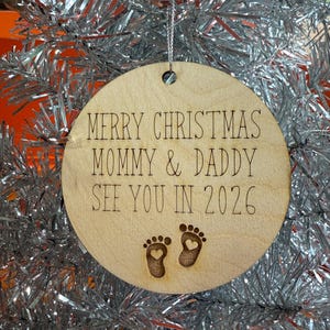 New Parents Ornament, new mommy, new daddy, 2026 baby, New baby Christmas ornament, parents to be, twins, grandparents, Rainbow Baby