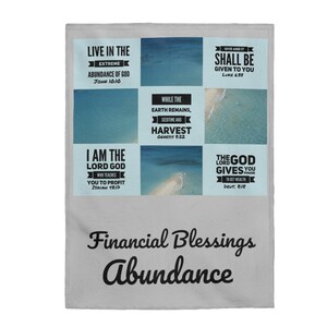 Blessings Blanket | 5 Scriptures Blanket | Inspirational Blanket | God's Promises Blanket