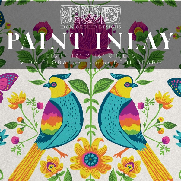 IOD Vida Flora Paint Inlay by Iron Orchid Designs