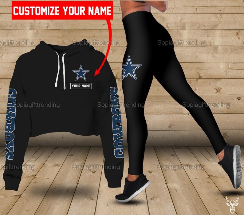 cowboys crop top hoodie