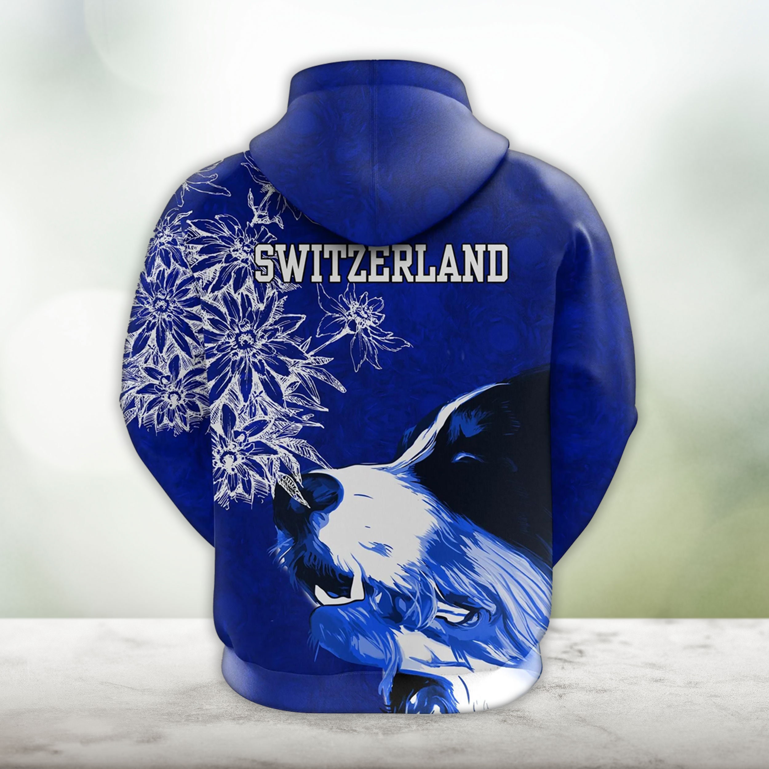Switzerland Bernese Mountain Dog and Edelweiss 3D All Over Printed