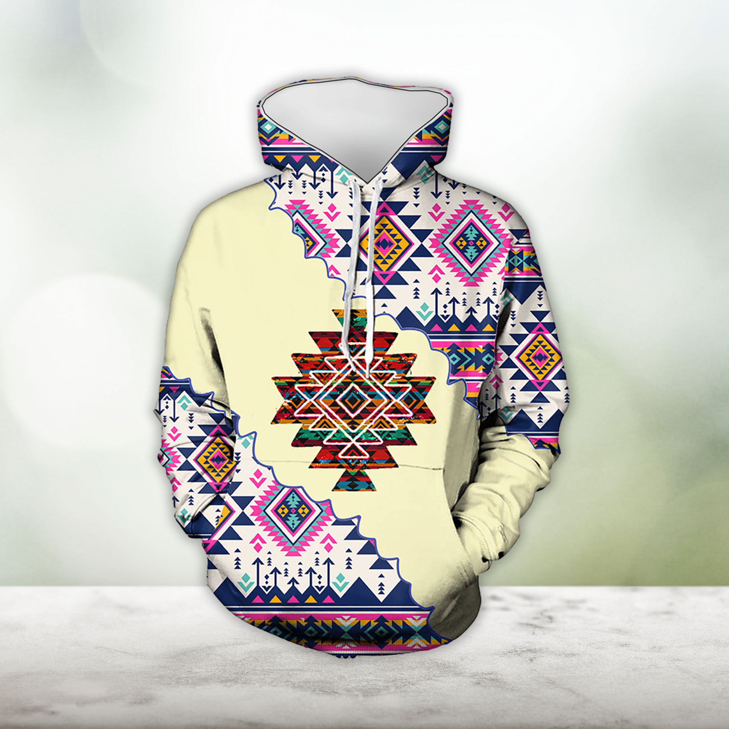 Discover Mandala Pattern Native American 3D Allover Hoodie