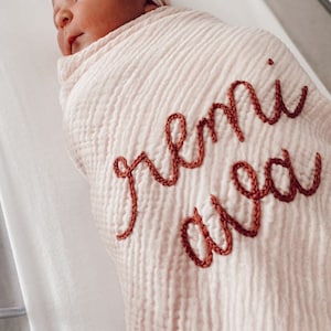 Embroidered baby blankets etsy clearance