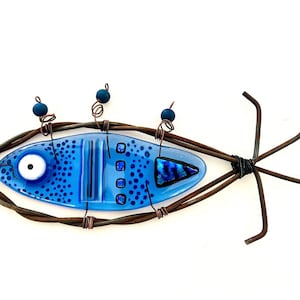 Fused Glass Wire Wrapped Fish