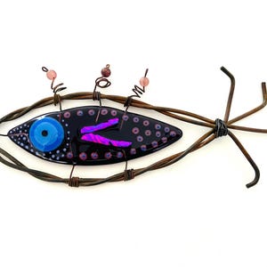 Fused Glass Wire Wrapped Fish