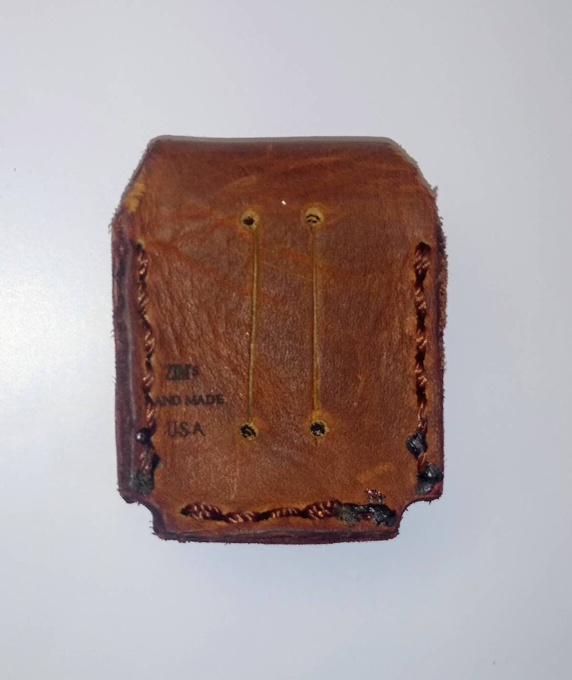 Zippo cases genuine leather hand cut & stitched. Laser Etsy
