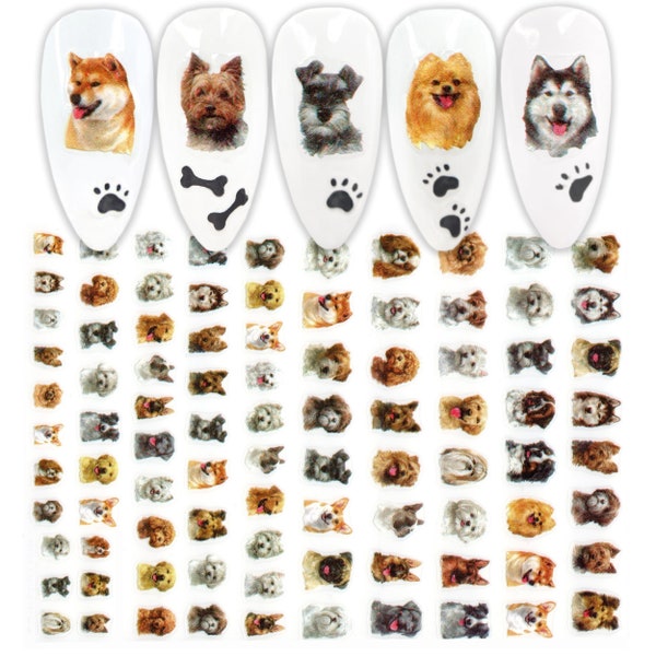Dog Nail Art Etsy