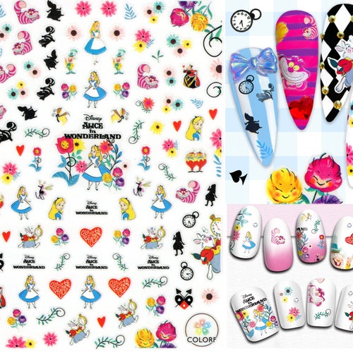 Alice in Wonderland Nail Decal - Etsy